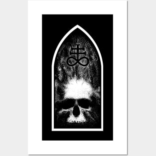 sulphur symbol with skull Posters and Art